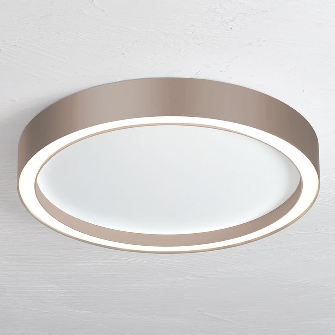 Aura LED-Deckenleuchte, weiß/taupe - Bopp - Wohnzimmer - Modern - Metall - Rund