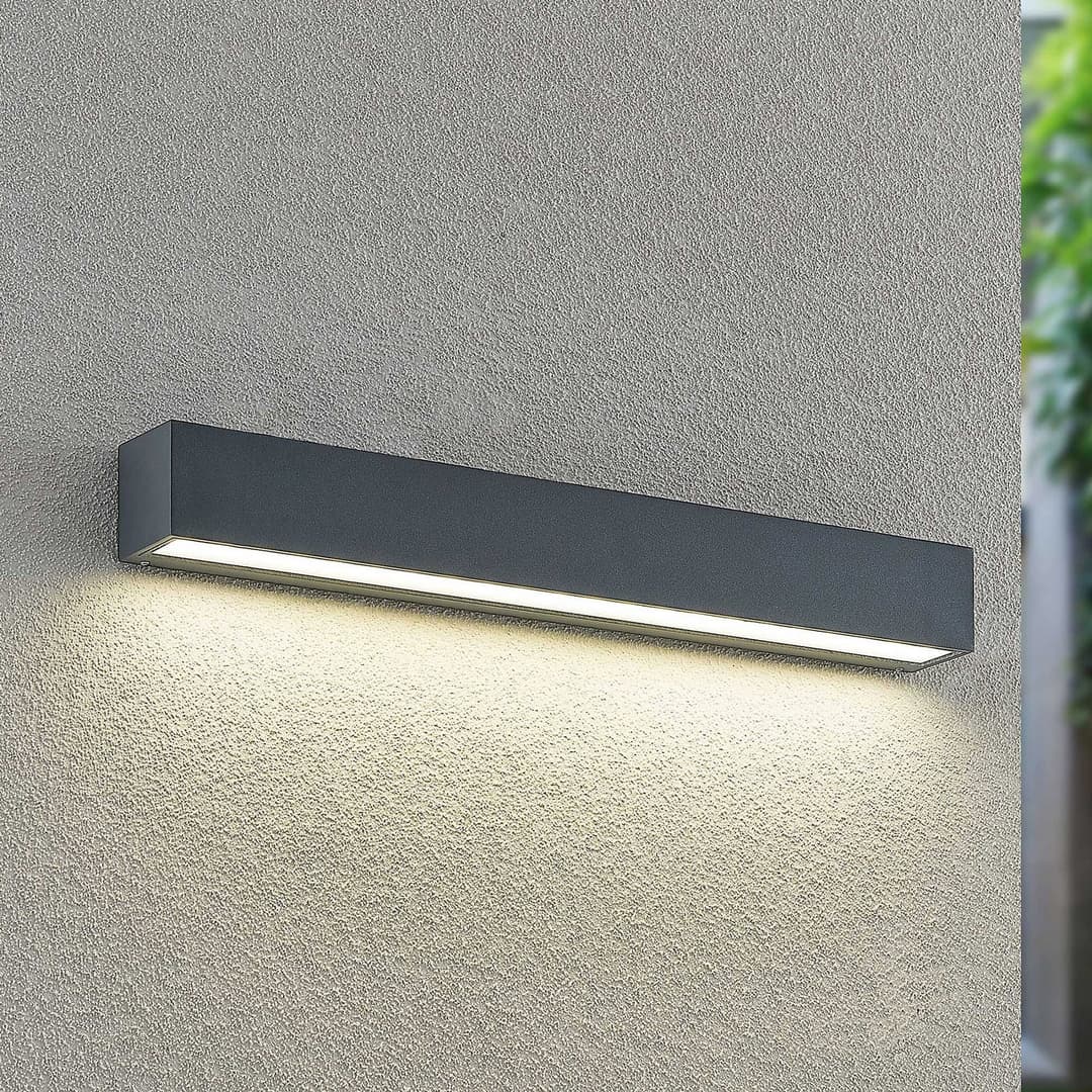 Lengo LED-Außenwandleuchte, Down, L50, CCT, Grafit - Arcchio - Balkon - Modern - Aluminium - Eckig