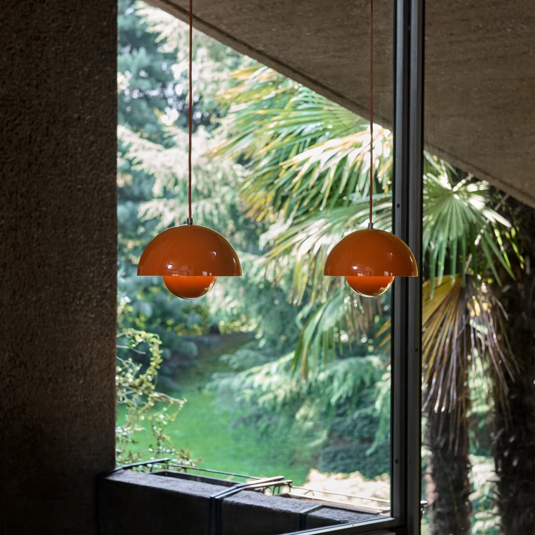 Flowerpot VP1 Hängelampe, Ø 23 cm, orange - &TRADITION - Wohnzimmer - Design - Metall - Einflammig