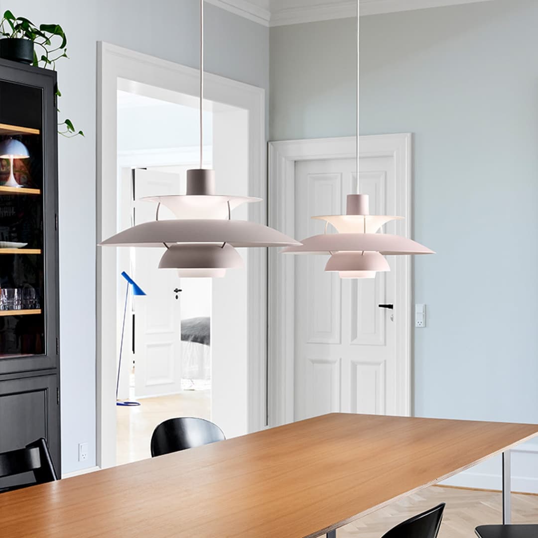 PH 5 500 Hängelampe, monochrom rose, Ø 50 cm - Louis Poulsen - Wohnzimmer - Design - Metall - Einflammig