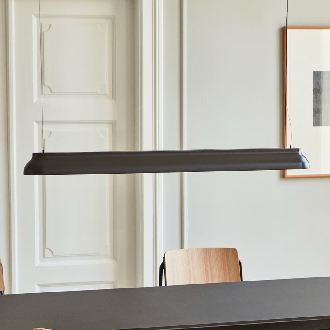 PC Linear Pendelleuchte Soft Black - HAY - Küche - Design - Metall - Einflammig
