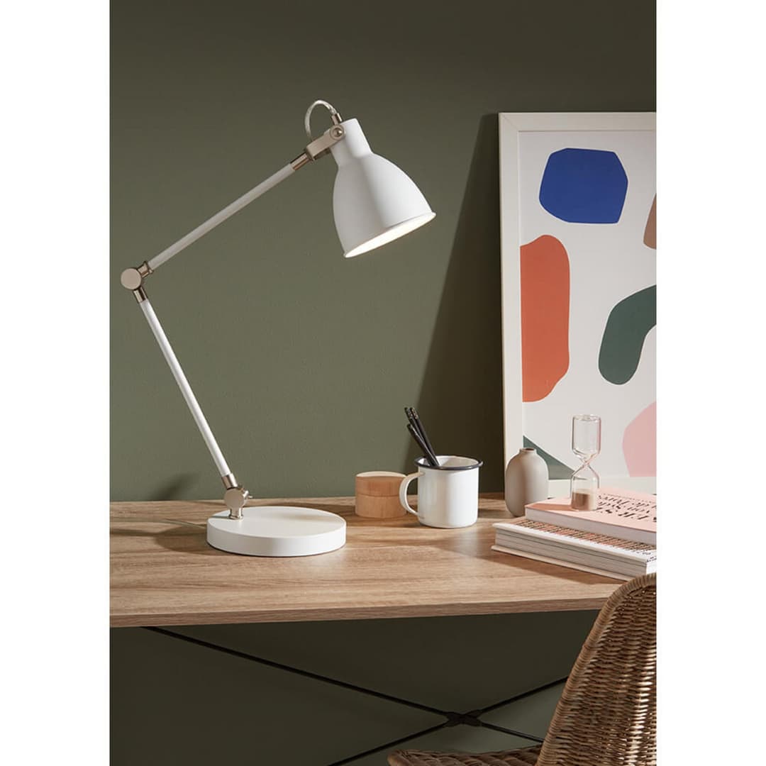 House Tischleuchte White/Steel - Markslöjd - Arbeitszimmer / Büro - Metall