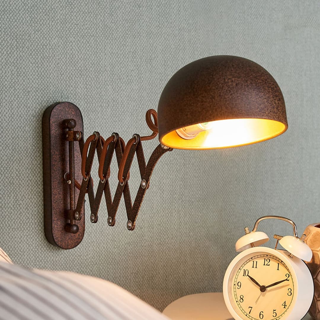 Curtis Wandleuchte Rust - Lindby - Wohnzimmer - Landhaus / Rustikal - Metall - Einflammig
