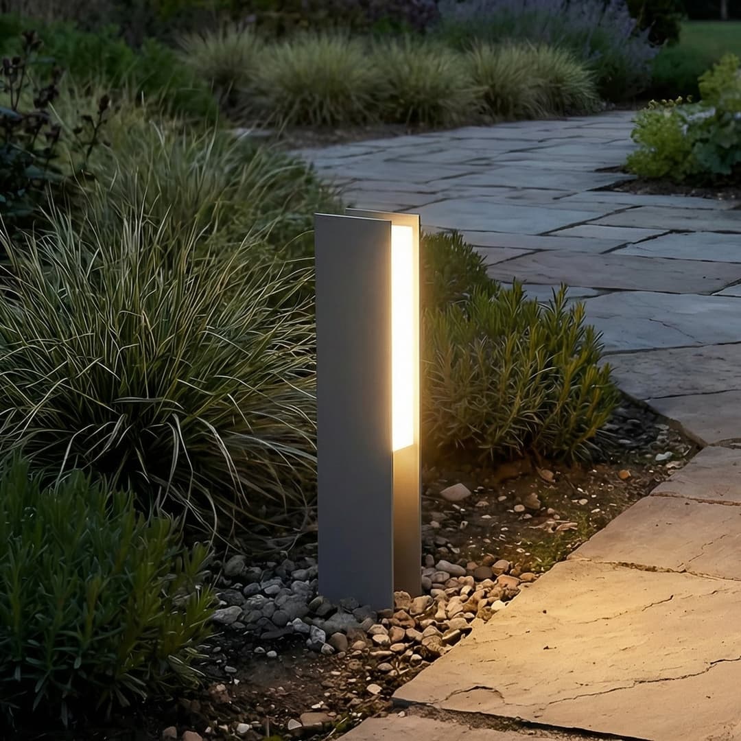 Teerk LED-Sockelleuchte, anthrazit, IP65, Höhe 30 cm - Lucande - Terrasse - Modern - Aluminium - Eckig