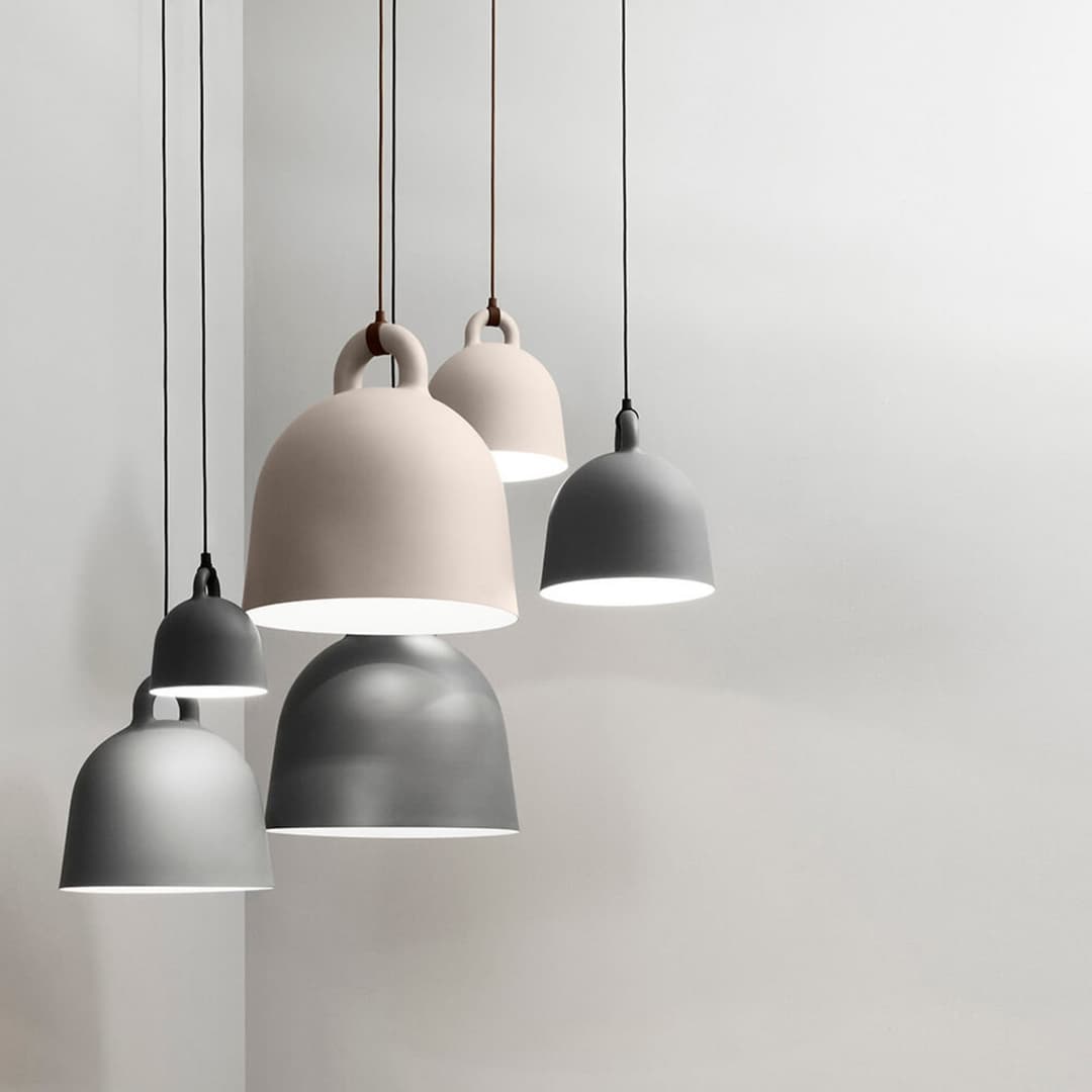 Bell Pendelleuchte X-Small Grau - Normann Copenhagen - Wohnzimmer - Aluminium