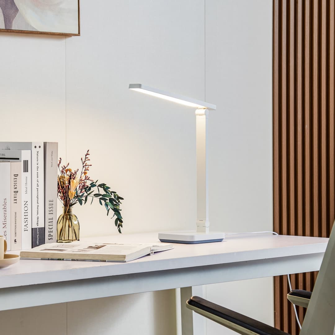 Rylas LED Tischleuchte CCT White - Lindby - Arbeitszimmer / Büro - Eckig