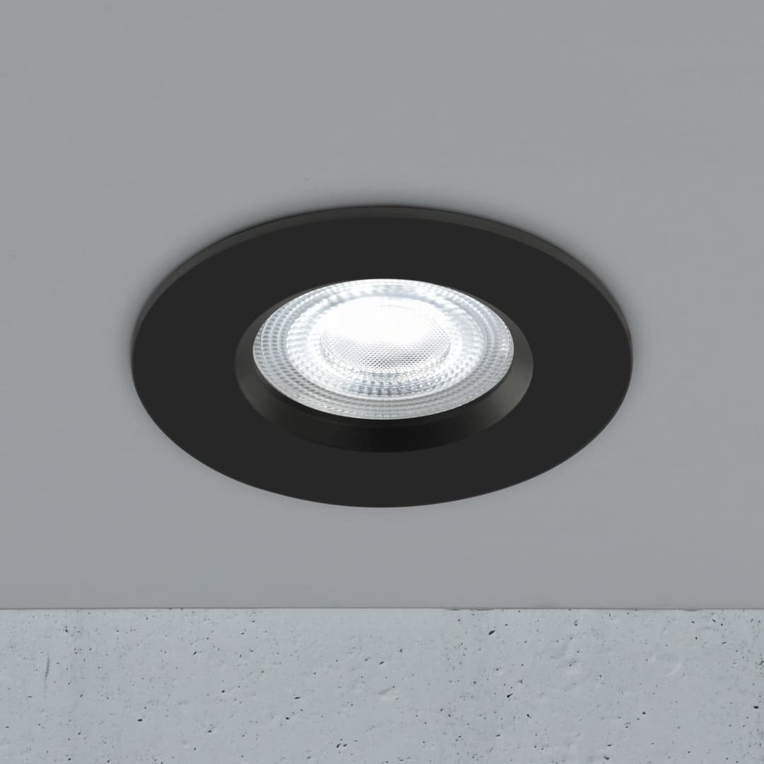 Don Smart Einbauspot, schwarz, Ø 8,5 cm, IP65 RGBW - Nordlux - Badezimmer - Kunststoff - Einflammig