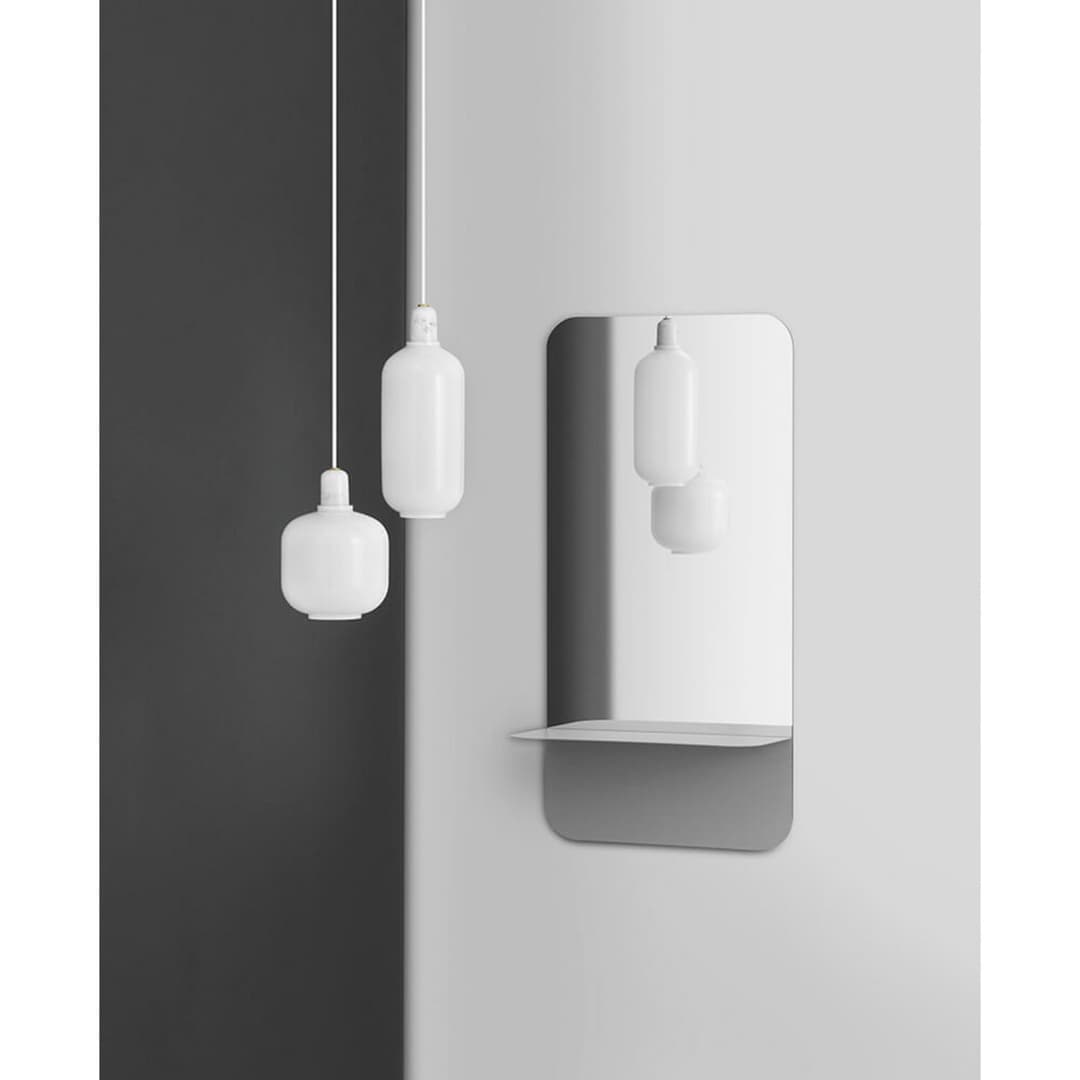 Amp Pendelleuchte Small Weiß/Weiß - Normann Copenhagen - Wohnzimmer - Glas