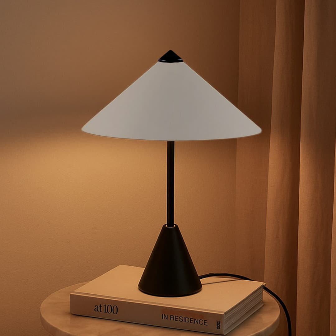Norvik Tischleuchte, schwarz/grau, Höhe 35 cm, Metall - Lindby - Wohnzimmer - Modern