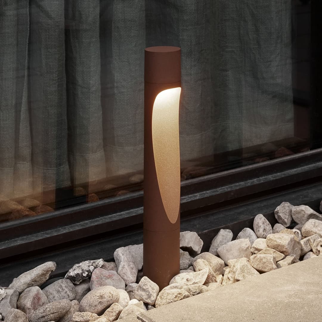 Flindt Sockellampe, 927, corten 35cm Fuß 24V - Louis Poulsen - Design - Aluminium - Einflammig