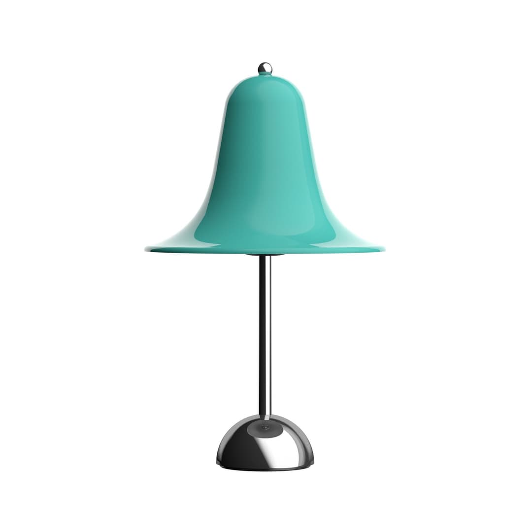 Pantop Tischleuchte Höhe 28 cm helles türkis - Verpan - Wohnzimmer - Design - Metall - Mit Schirm