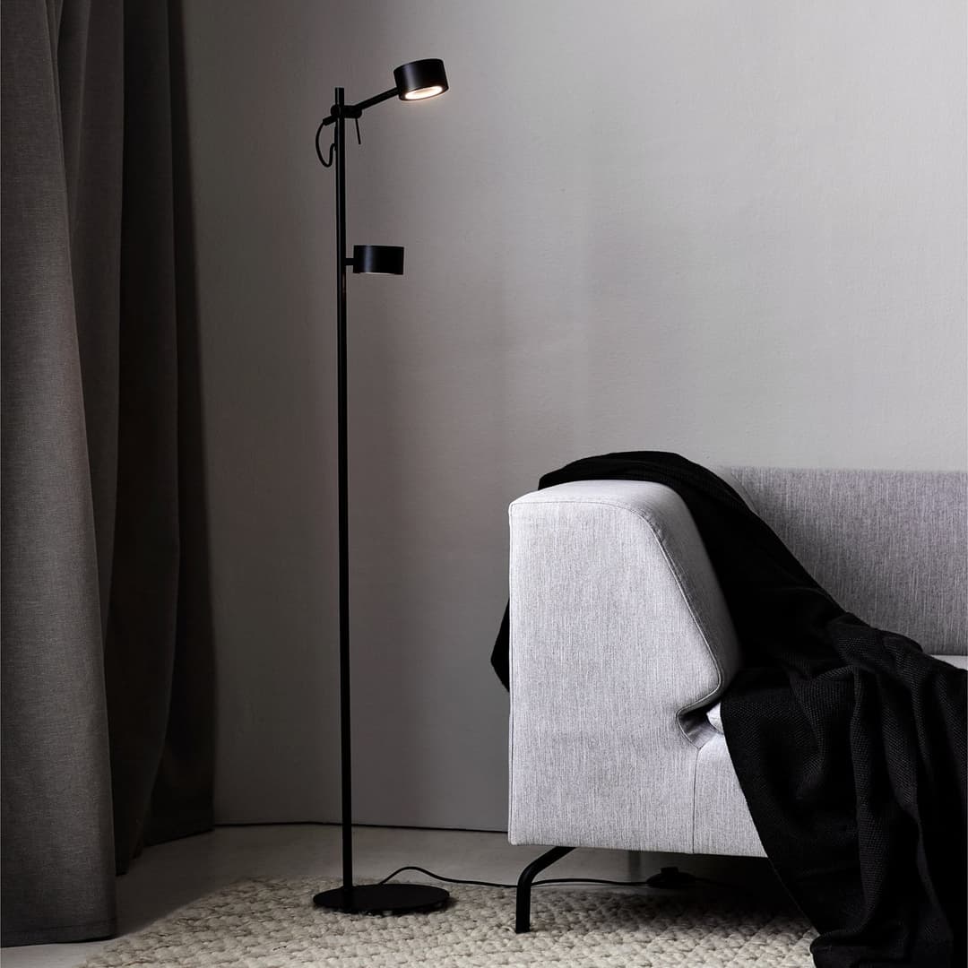 Clyde LED Stehleuchte Black - Nordlux - Wohnzimmer - Modern - Metall