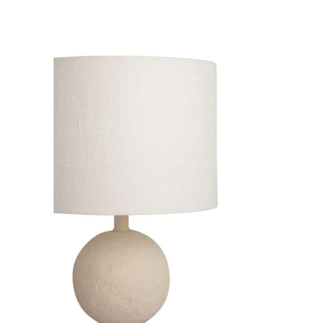 Cia Tischleuchte Beige/Weiß Papiermaché E27 - Watt & Veke - Wohnzimmer - Skandinavisch - Papier / Karton - Einflammig