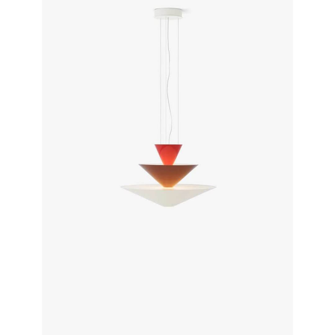 Gio LN14 Hängelampe Ø 60 cm rot/burgunder/weiß - &Tradition - Wohnzimmer - Modern - Metall - Mehrflammig