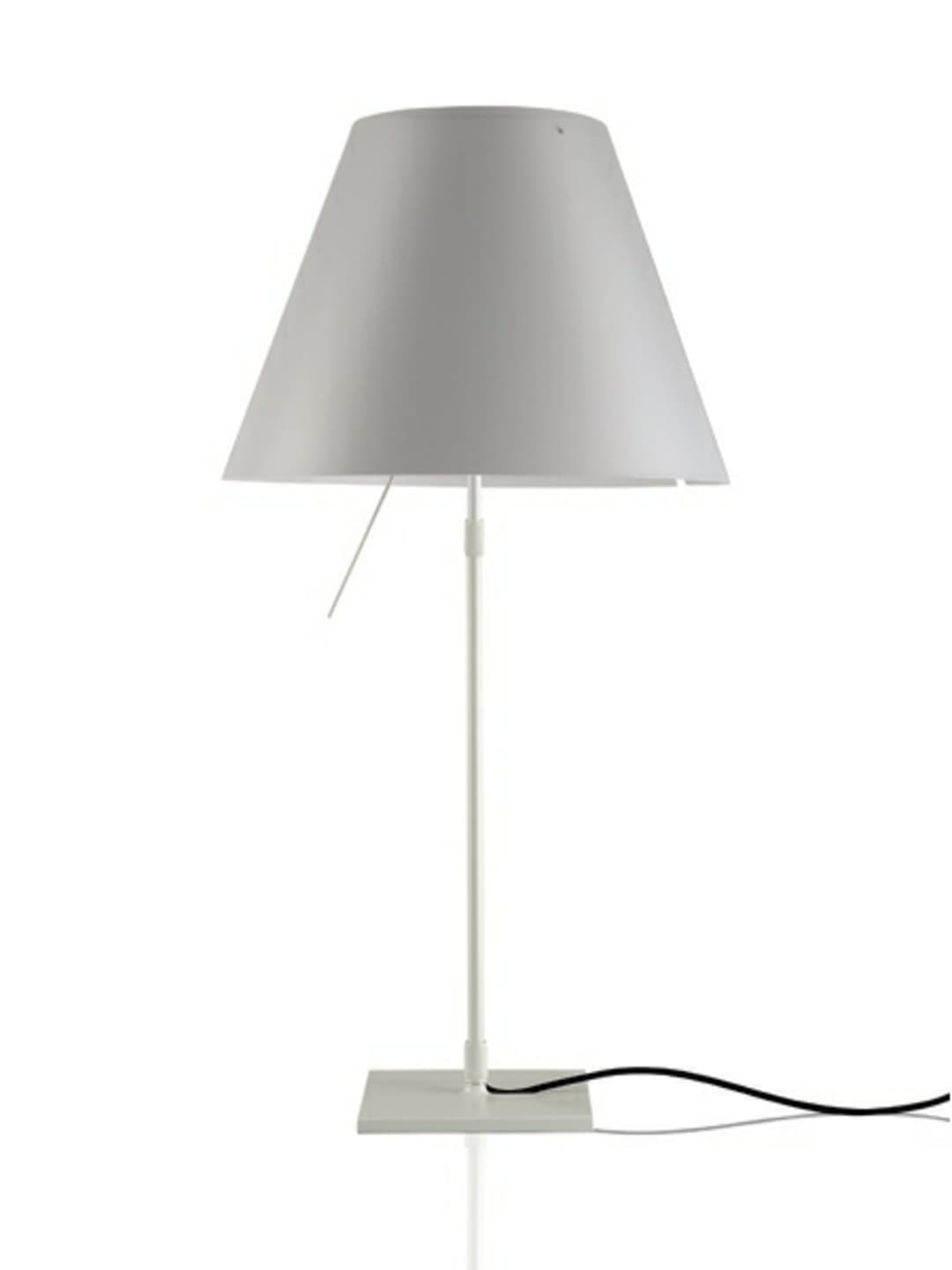 Costanza Tischleuchte Alu/Mistic White - Luceplan - Wohnzimmer - Aluminium