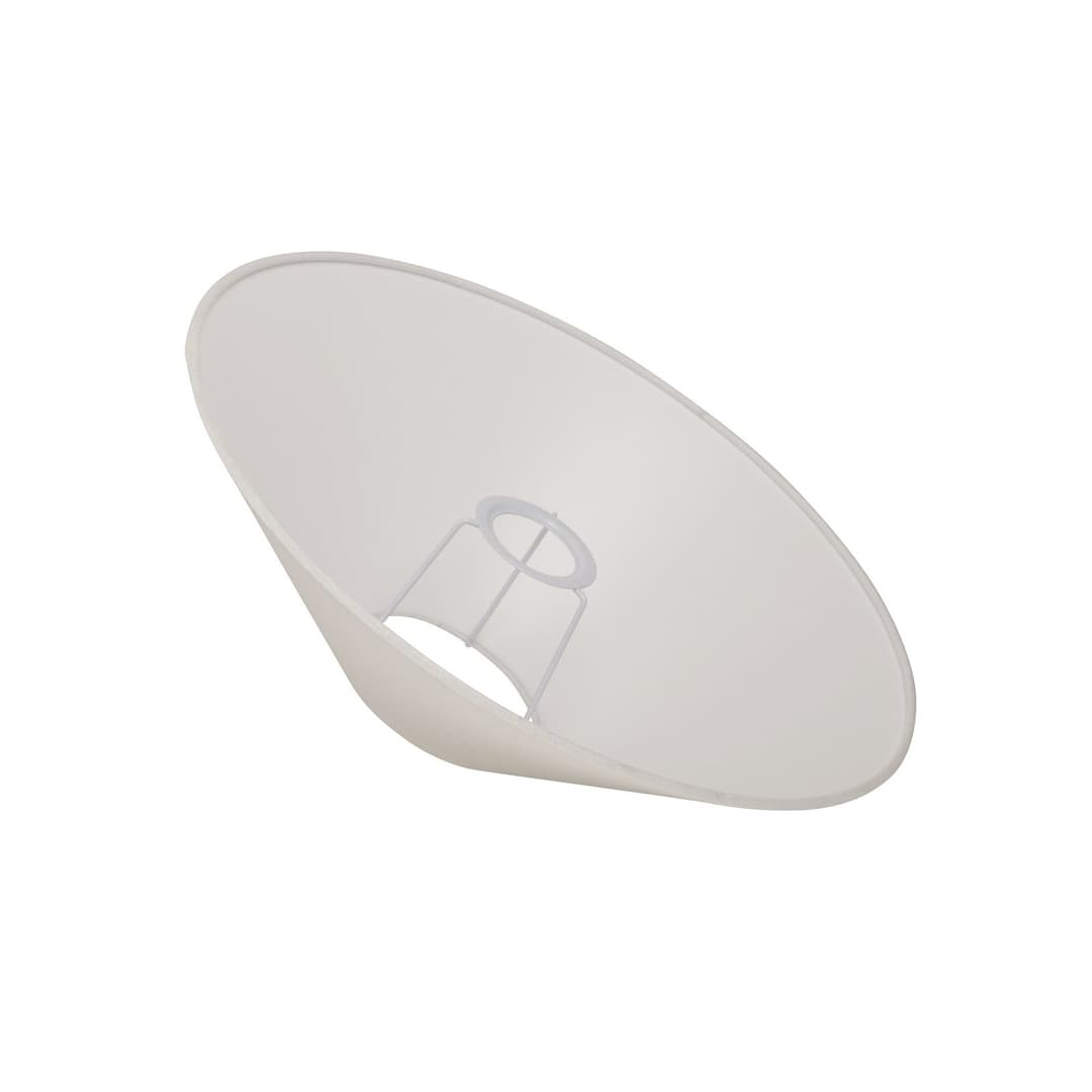 Basic flat Lampenschirm, weiß, Ø 36 cm, Leinen - Watt & Veke - Design - Stoff / Textil