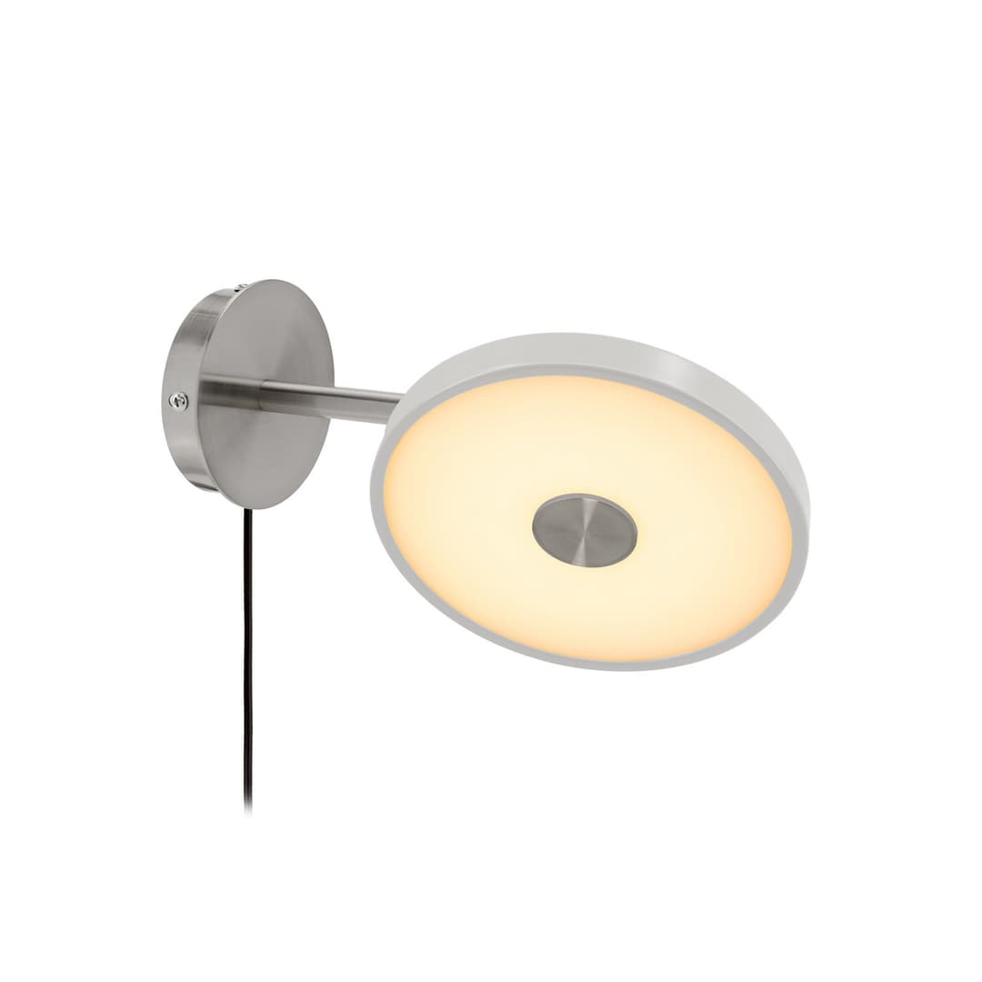 Asteria Short LED-Wandlampe, grau, Stahl, Stecker - UMAGE - Wohnzimmer - Design - Metall - Einflammig