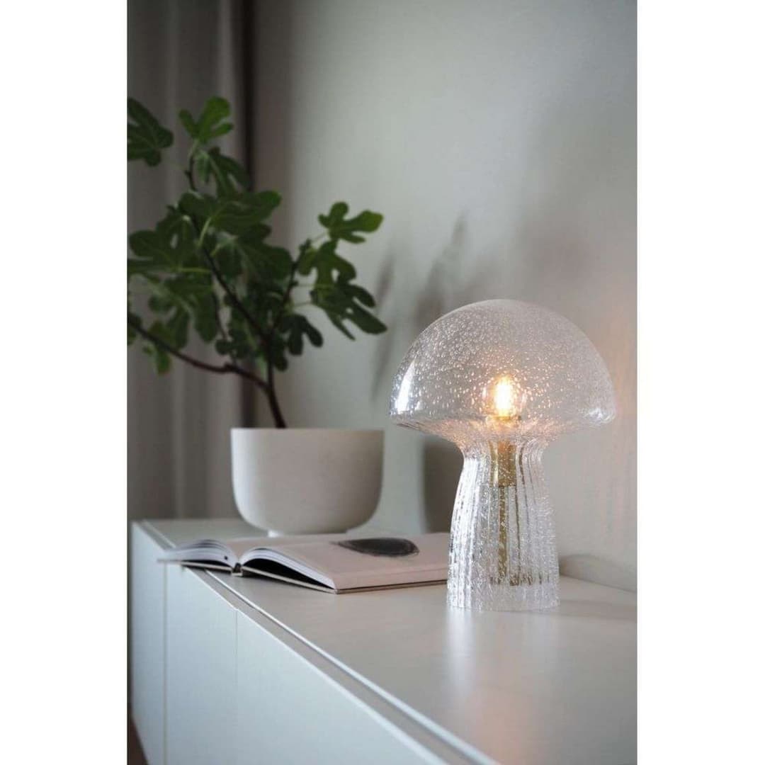 Fungo 22 Tischleuchte, opal/klar, 30 cm - Globen Lighting - Wohnzimmer - Glas