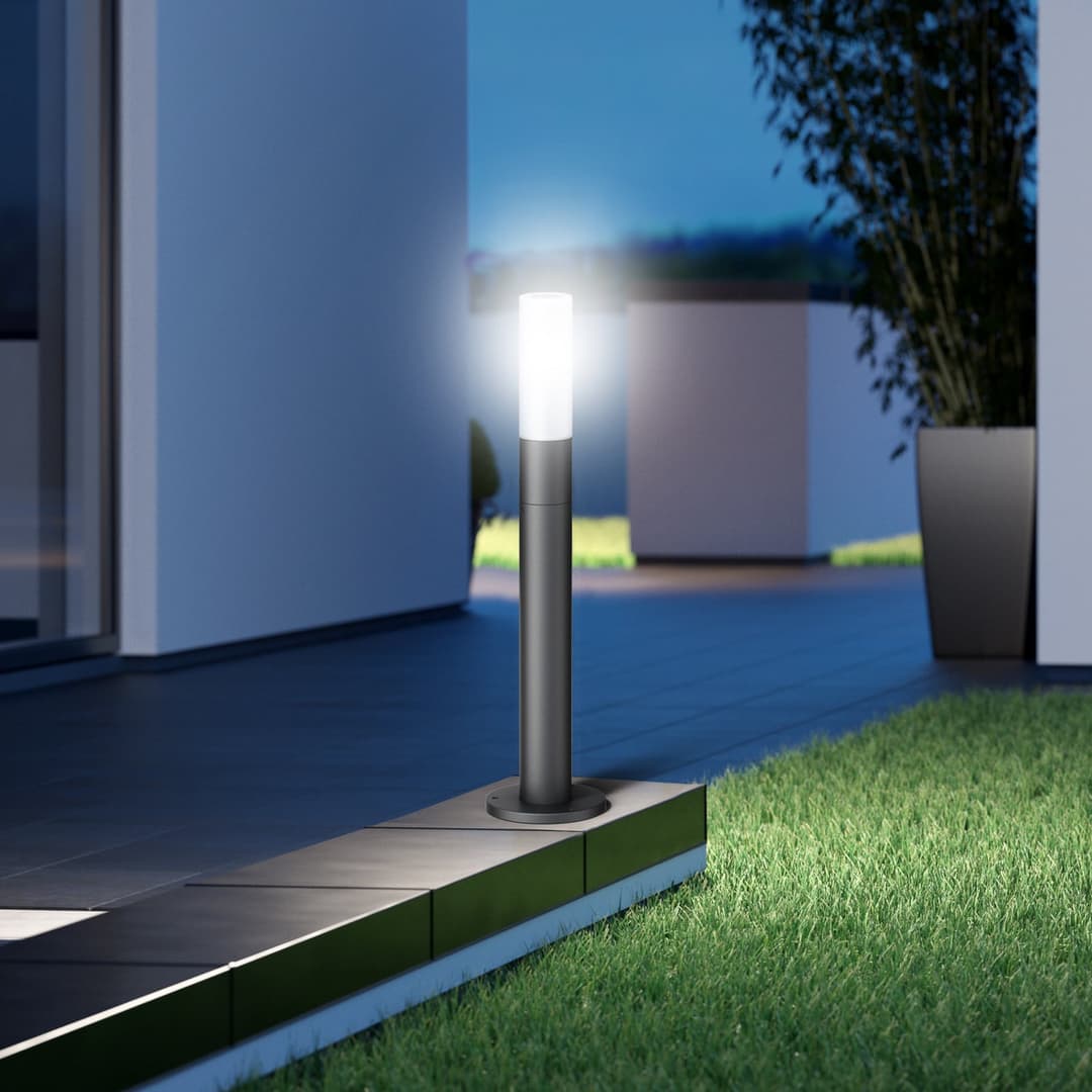 GL 65 LED-Wegeleuchte, 3.000 K, anthrazit, IP44 - STEINEL - Modern - Metall - Einflammig