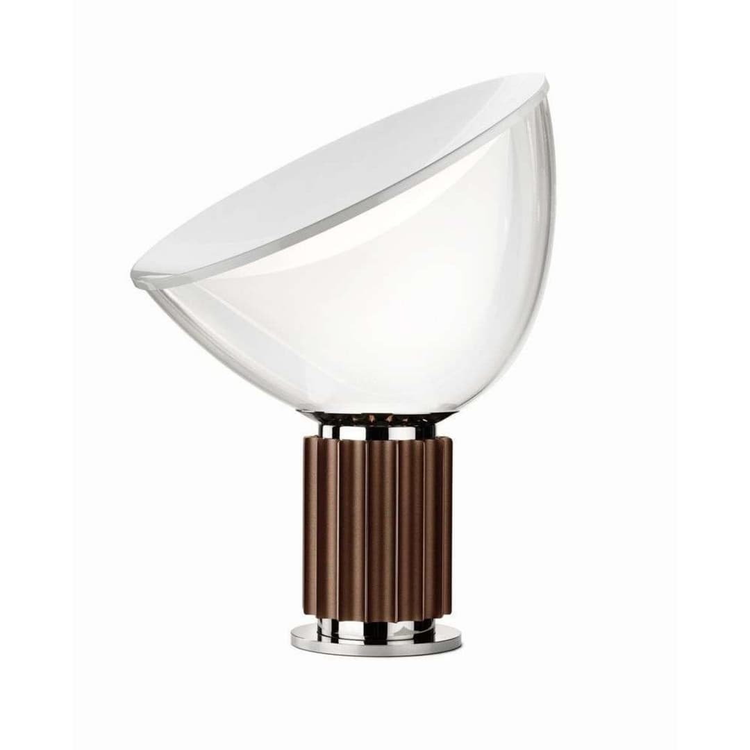 Taccia LED-Tischleuchte Small, bronze - Flos - Wohnzimmer - Metall - Einflammig