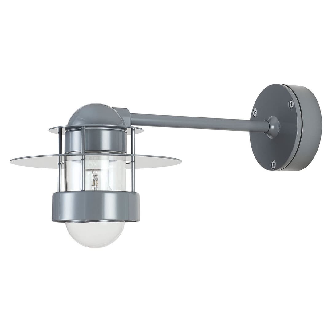 Albertslund Wandleuchte Grau Lang E27 - Louis Poulsen - Design - Metall - Einflammig