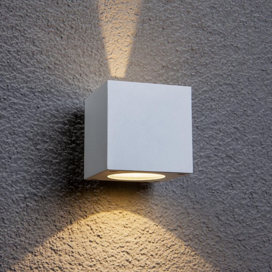 Jarno Außenwandleuchte White - Lucande - Modern - Metall - Eckig