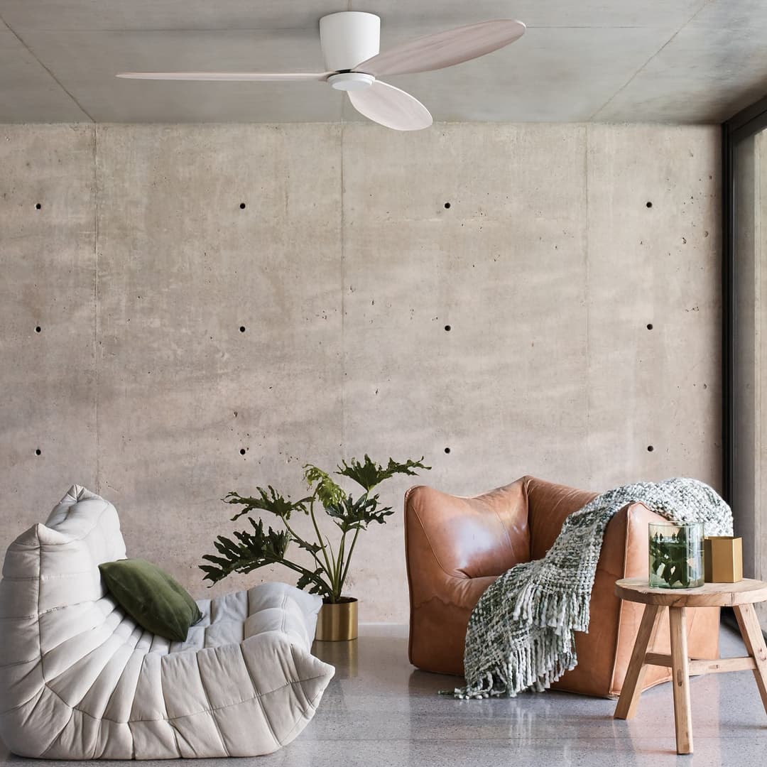 Airfusion Radar Deckenventilator eiche Ø132cm leise - Beacon Beacon Lighting - Wohnzimmer - Modern - Holz