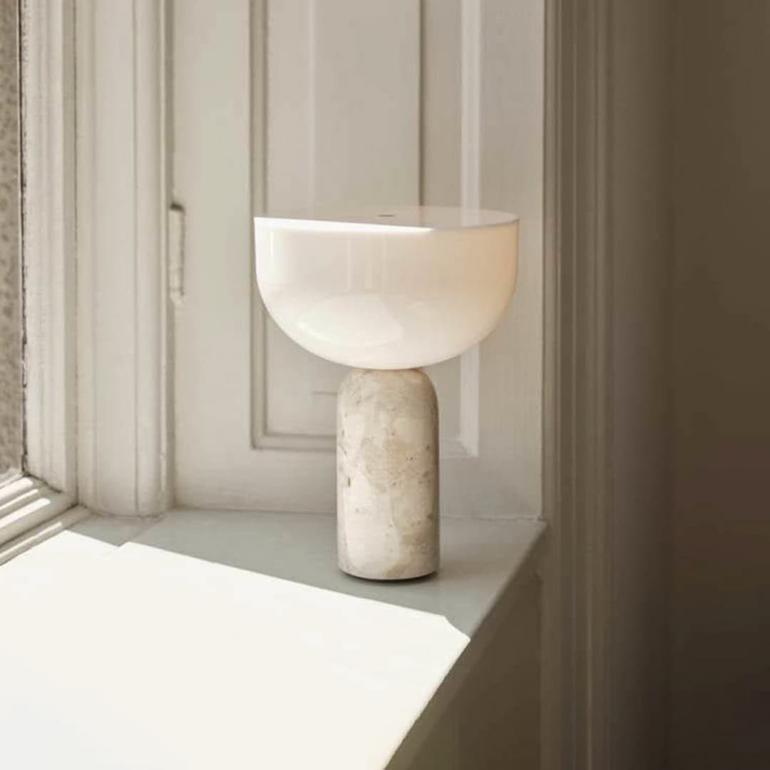 Kizu Portable Tischleuchte Kunis Breccia - New Works - Esszimmer - Design - Marmor - Einflammig