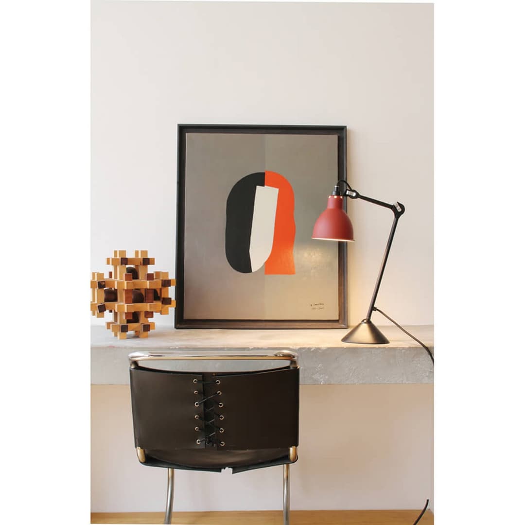 Lampe Gras 205 Tischleuchte, rot/schwarz - DCW - Wohnzimmer - Metall