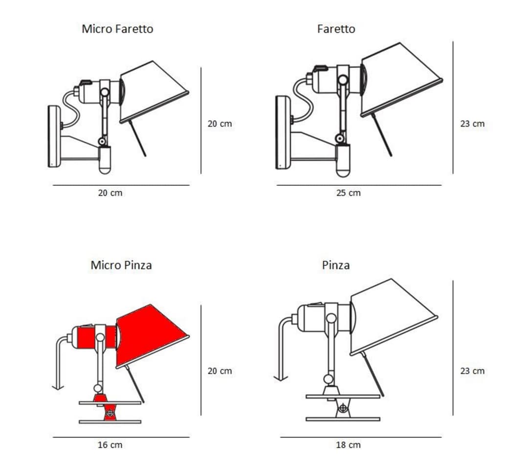 Tolomeo Micro Pinza Wandleuchte Orange - Artemide - Design - Aluminium