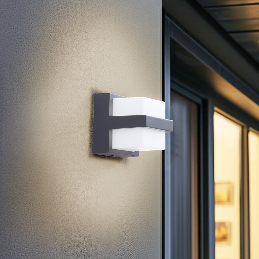 Fyra Smart LED-Außenwandleuchte eckig CCT RGB Tuya - Lindby - Balkon - Modern - Aluminium - Bündig