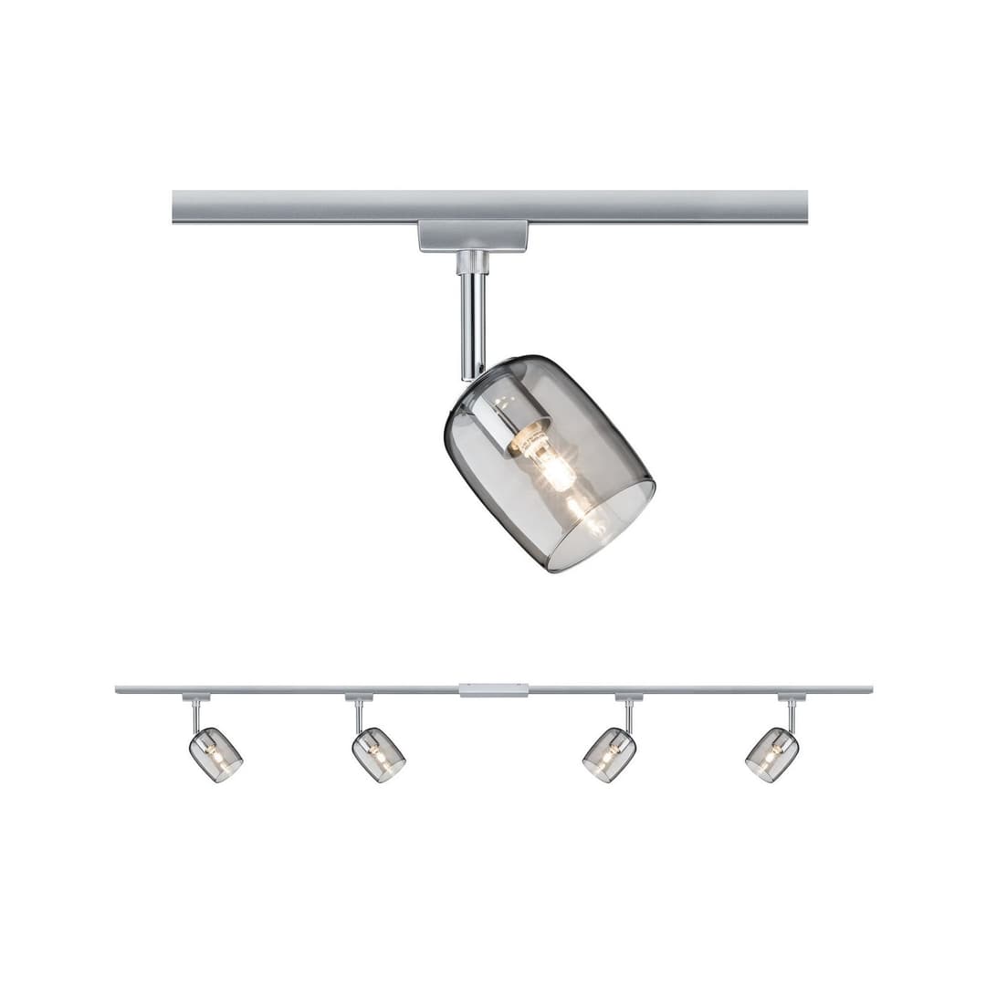 Blossom 4 Deckenleuchte Urail-set Chrom/Smoke - Paulmann URail Blossom - Wohnzimmer - Modern - Einflammig