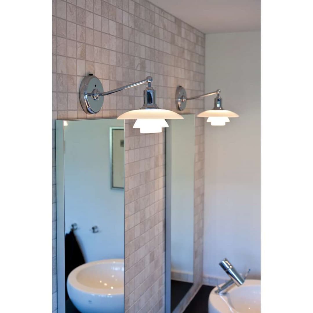 PH 2/1 Wandlampe, weiß/opal, Glas, 16,5 cm - Louis Poulsen - Wohnzimmer - Aluminium