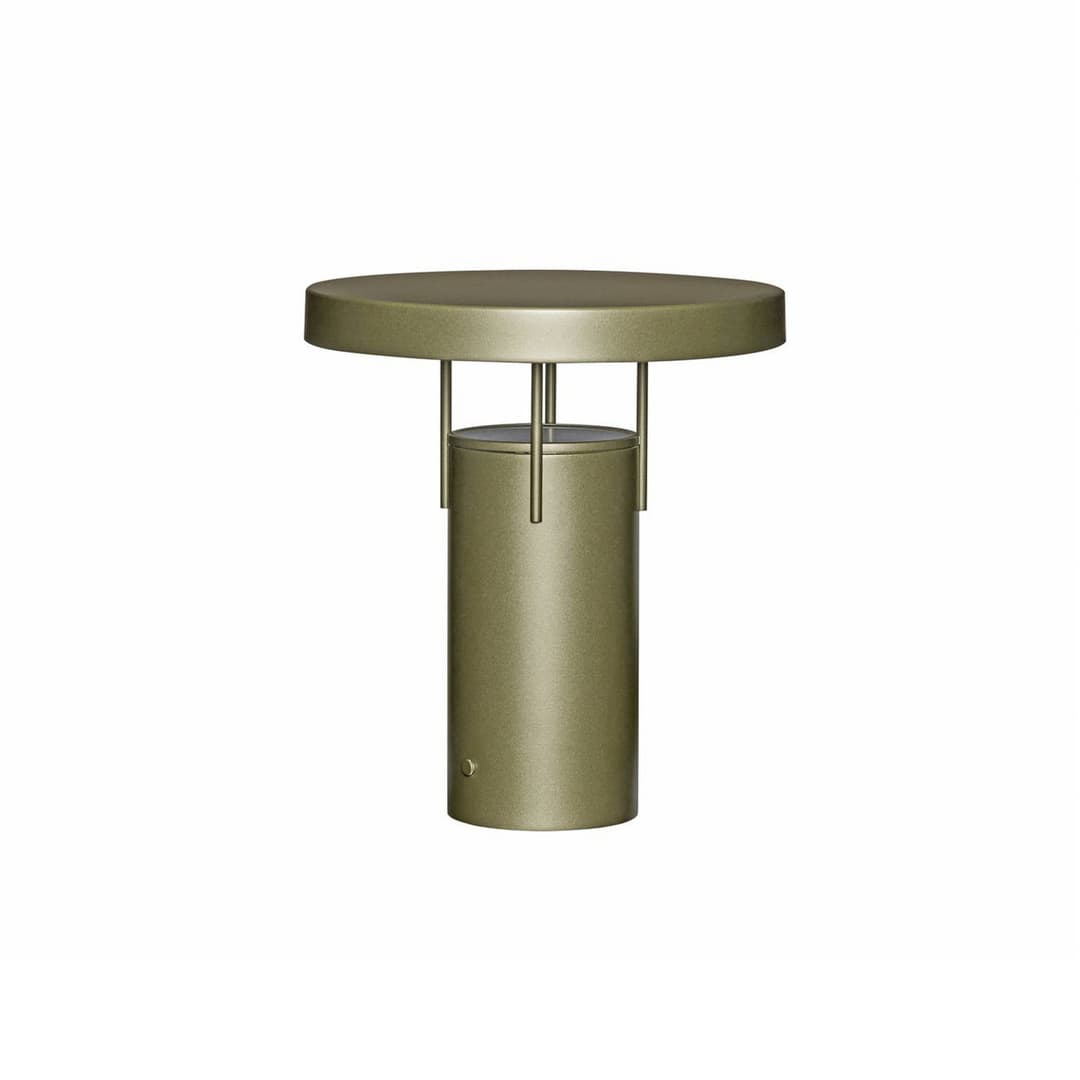 BringMe LED-Akku-Tischlampe dunkelgrün metallic 28cm - HÜBSCH - Terrasse - Modern - Einflammig