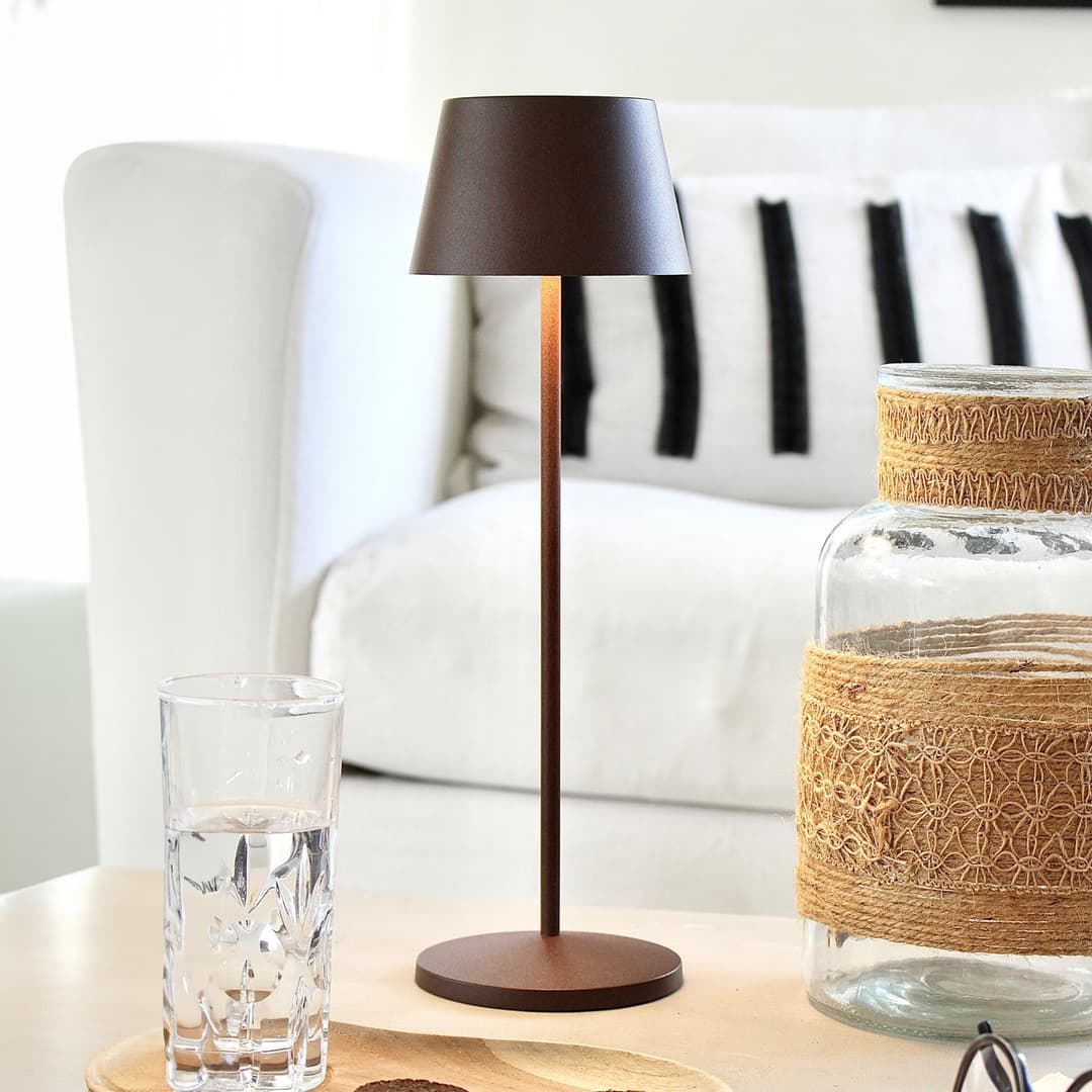 Modi Portable Tischleuchte Corten - Loom Design - Wohnzimmer - Modern - Metall - Mit Schirm
