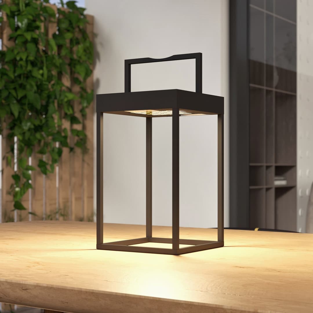 Lynzy LED Solarzelle Leuchte H38,3 Black - Lucande - Balkon - Modern - Metall - Laterne