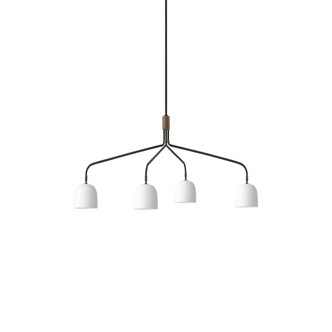 Howard 4 Kronleuchter Long Bone China - GUBI - Wohnzimmer - Design - Metall - Mehrflammig