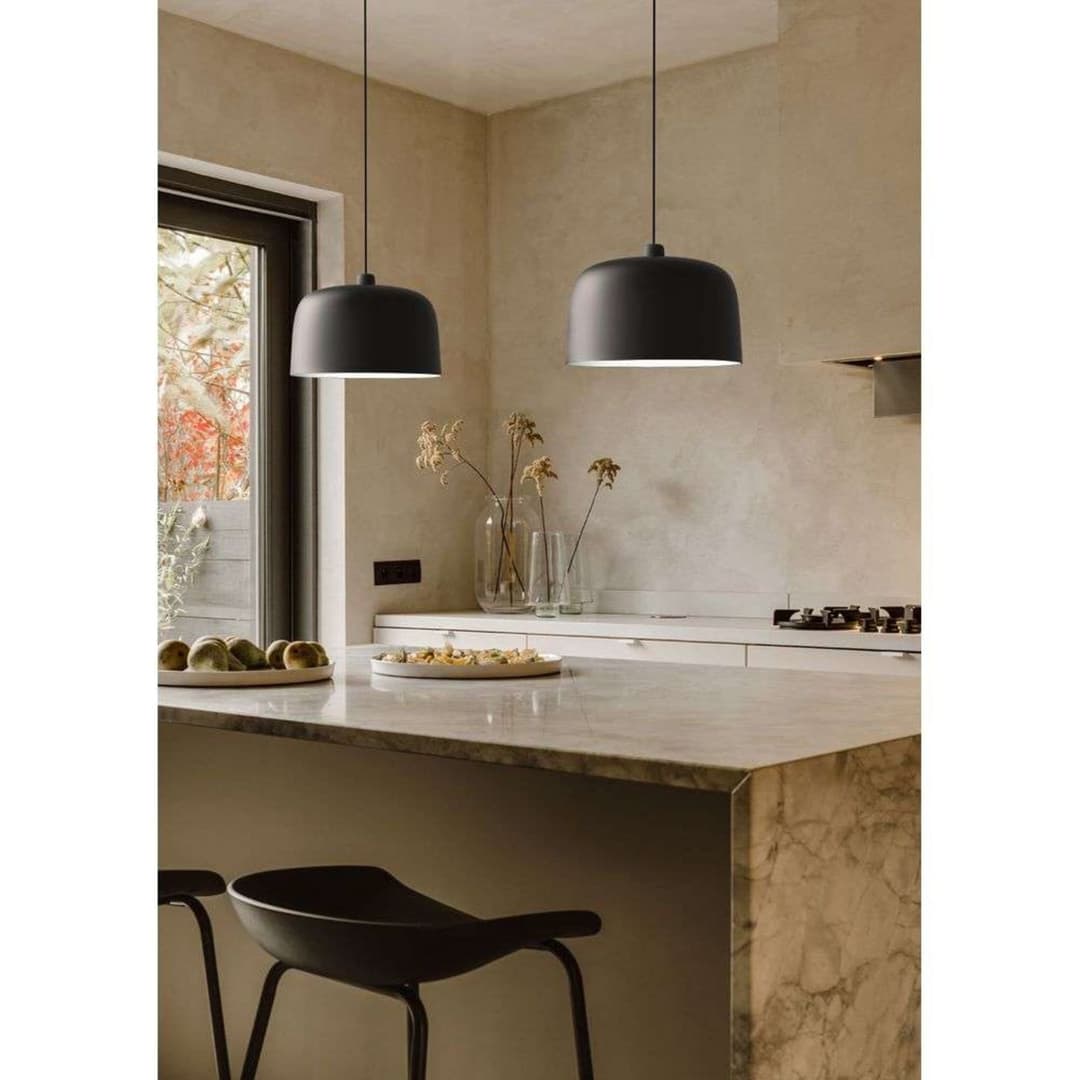 Zile Pendelleuchte Ø 40 cm Rot - Luceplan - Wohnzimmer - Metall