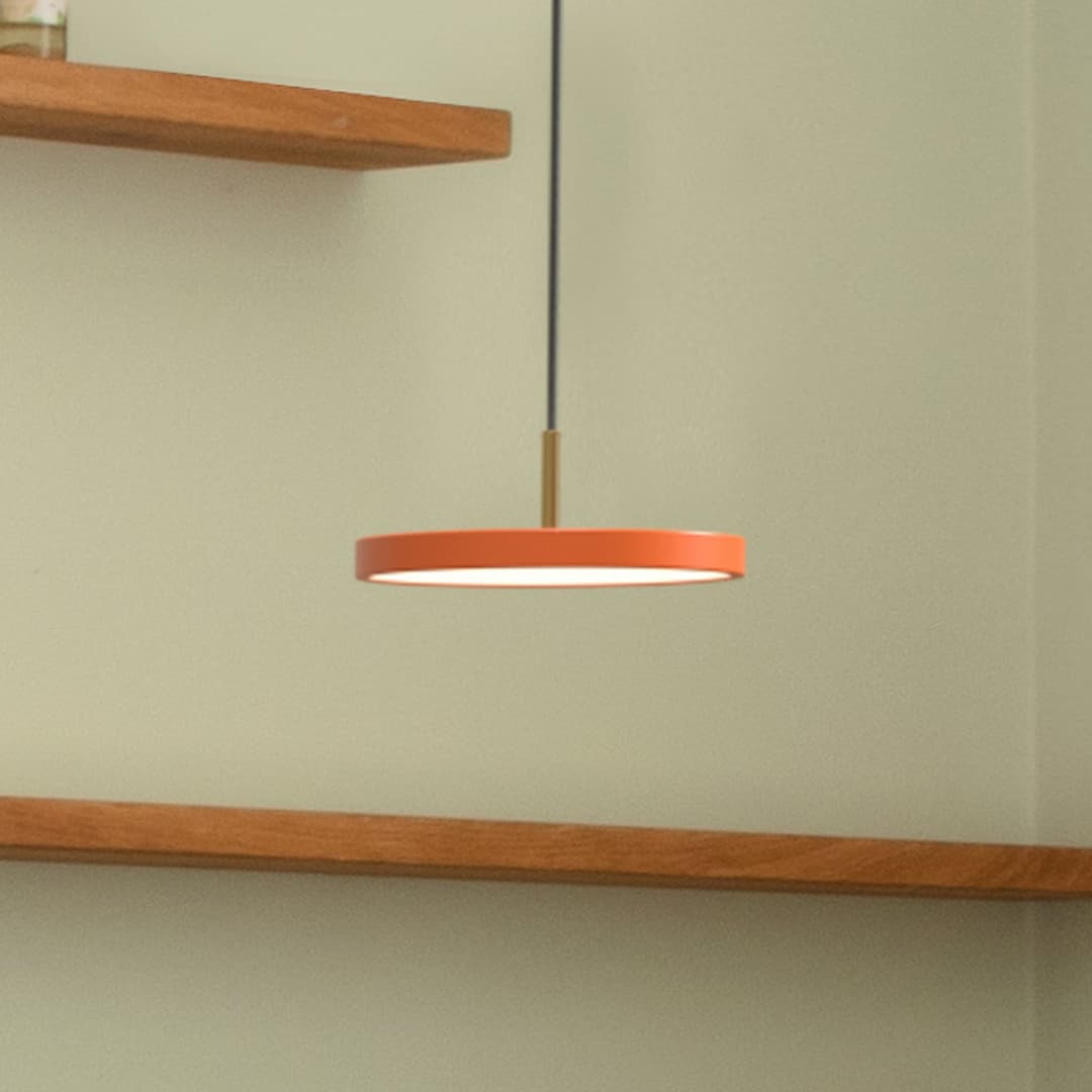 Asteria Pendelleuchte Micro V2 Orange - UMAGE Asteria Micro V2 - Wohnzimmer - Skandinavisch - Metall - Einflammig