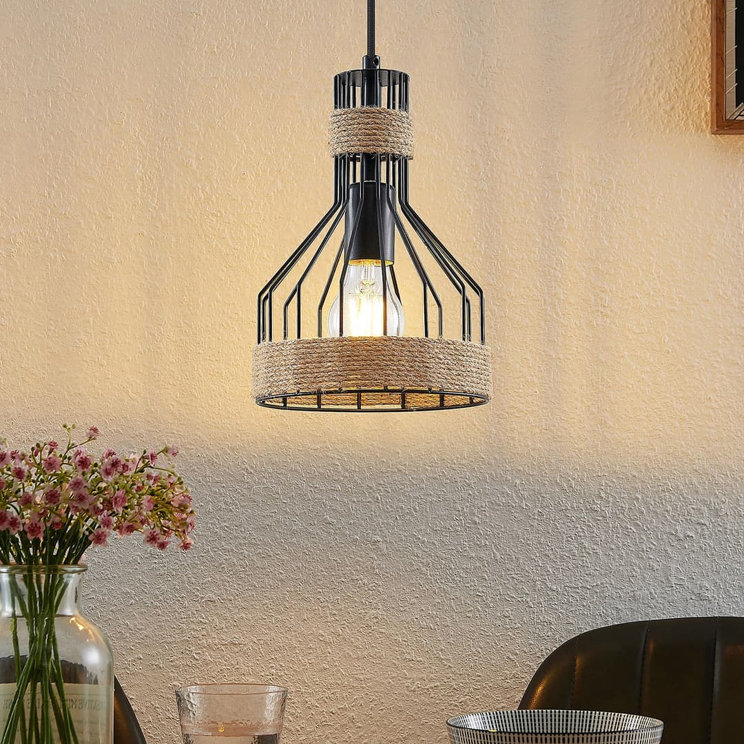 Ivaneska Pendelleuchte Black - Lindby - Wohnzimmer - Modern - Metall - Einflammig
