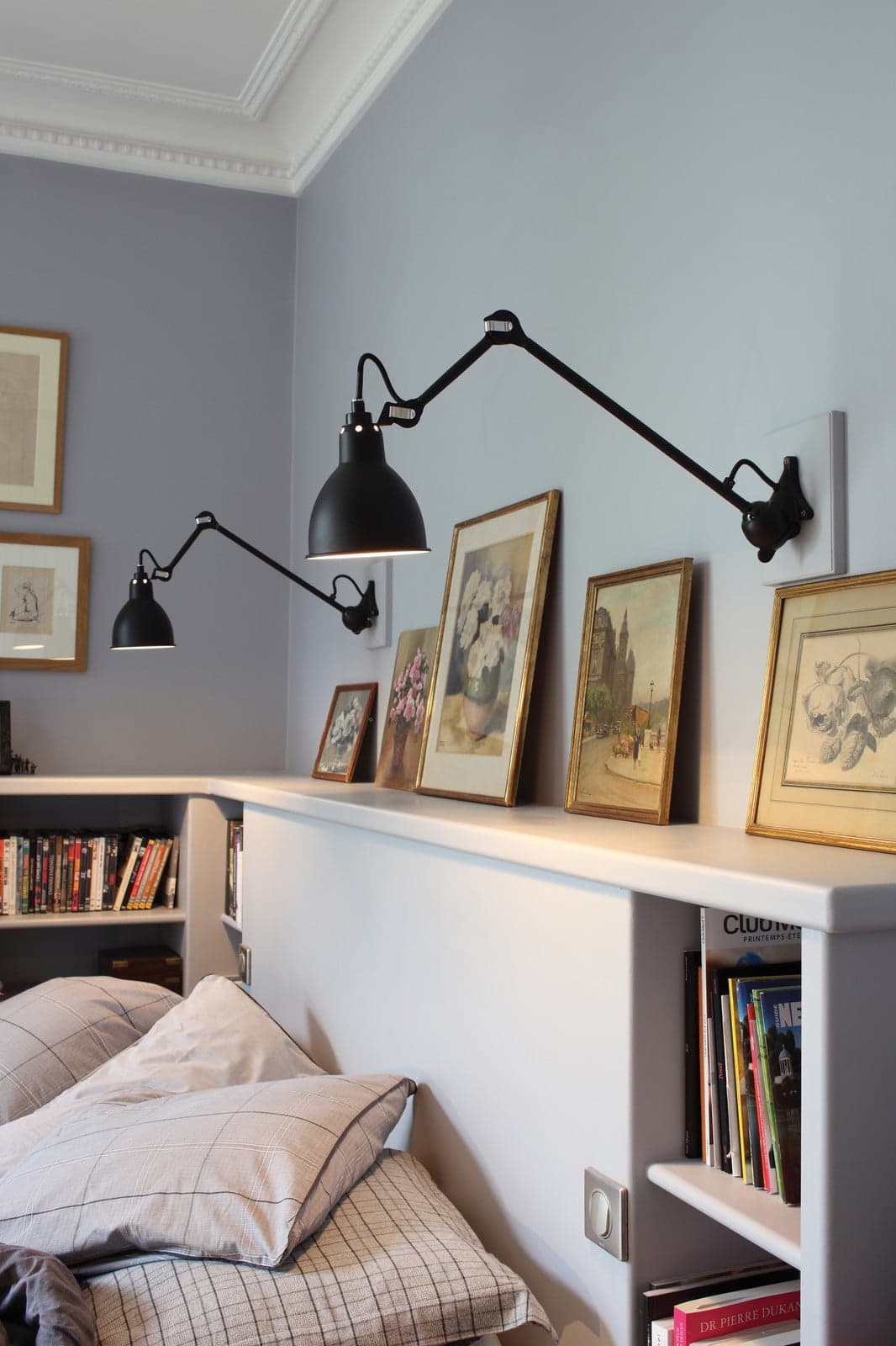 Lampe Gras 222 Wandleuchte, schwarz/schwarz - DCW - Wohnzimmer - Metall