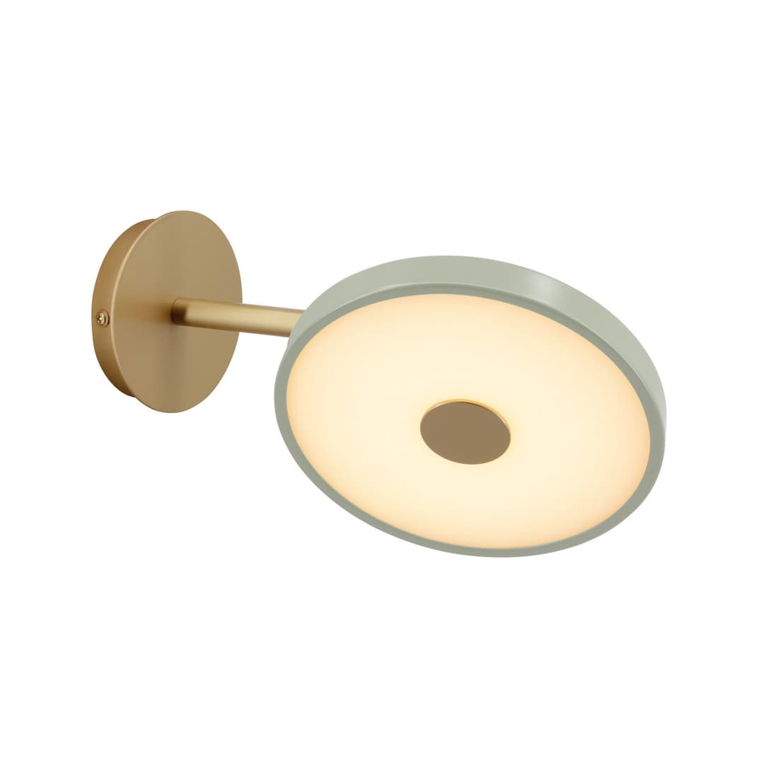 Asteria Short LED-Wandlampe, oliv/messing, Stecker - UMAGE - Wohnzimmer - Design - Metall - Einflammig