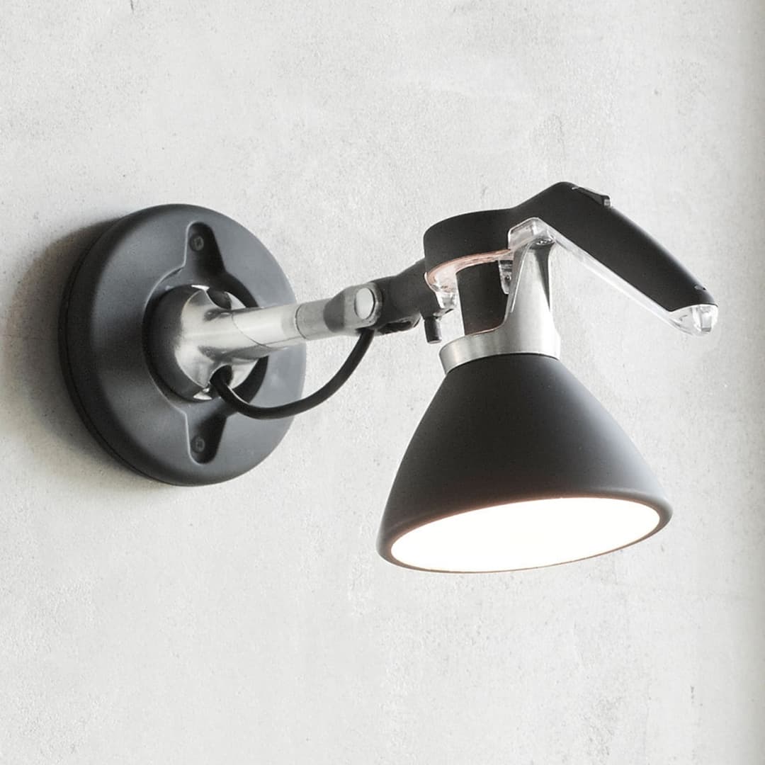 Fortebraccio Wandleuchte Schwarz E14 - Luceplan - Wohnzimmer - Design - Metall - Einflammig