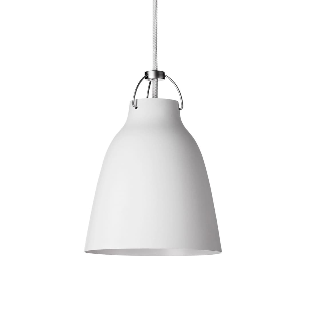 Caravaggio™ P1 Pendelleuchte Matt Weiß - Fritz Hansen Caravaggio P1 - Wohnzimmer - Design - Metall - Einflammig