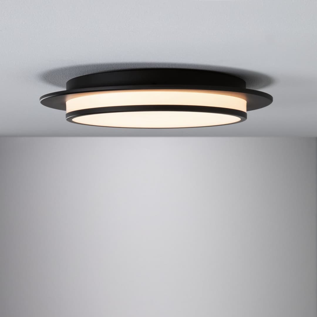 Egron LED Deckenleuchte 3-step Dim. Matt Schwarz - Paulmann - Wohnzimmer - Modern - Metall - Rund