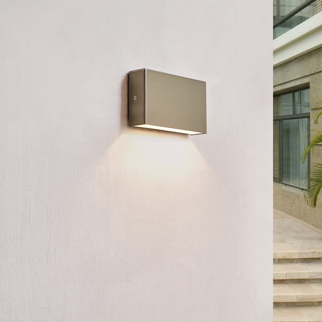 Karline Außenwandleuchte 4W Steel - Arcchio - Balkon - Modern - Edelstahl - Eckig