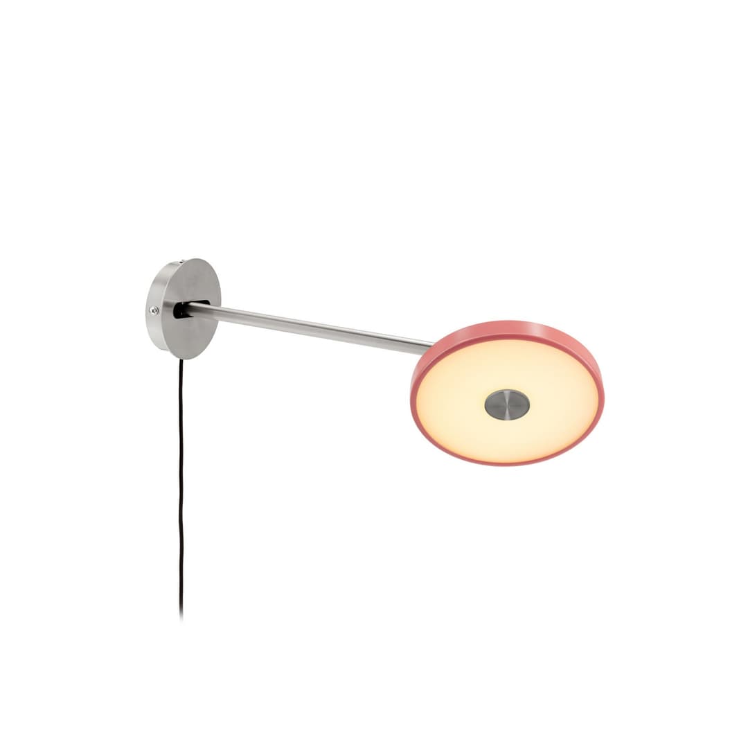 Asteria Long LED-Wandlampe, rosa, Stahl, Stecker - UMAGE - Wohnzimmer - Design - Metall - Einflammig