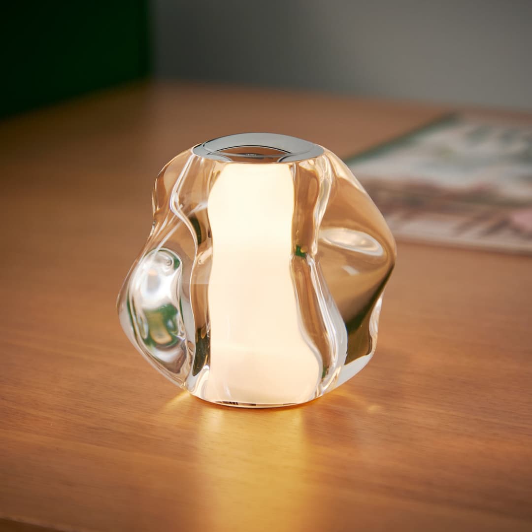 Ice Ball Portable Tischleuchte Chrome - Loom Design - Wohnzimmer - Modern - Metall - Kugel