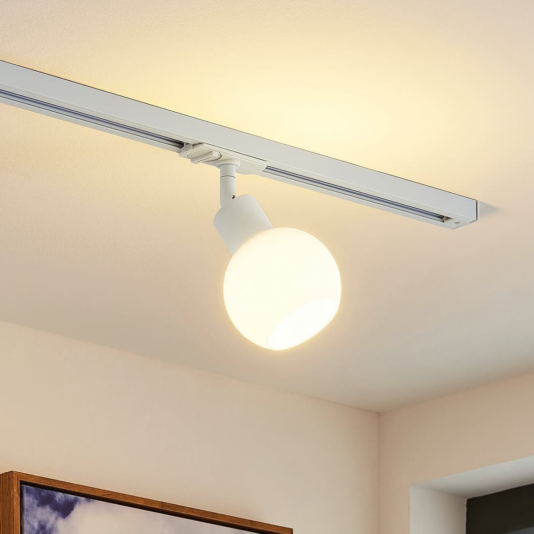 Linaro Schienenspot E14 Rund Weiß - Lindby - Flurbereich - Modern - Metall - Einflammig