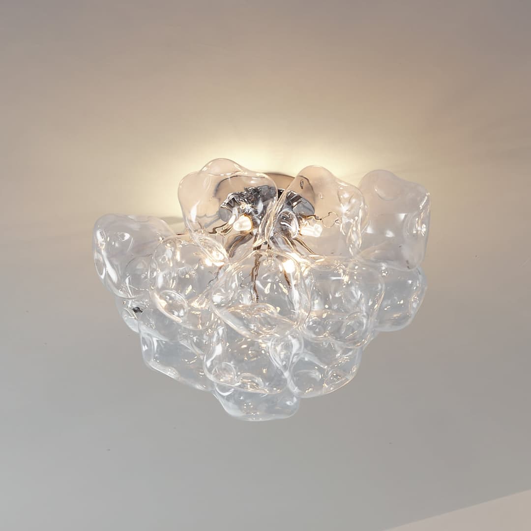 Diborah Deckenleuchte, klar, Ø 49 cm, Glas, G9 - Lucande - Flurbereich - Design - Mehrflammig